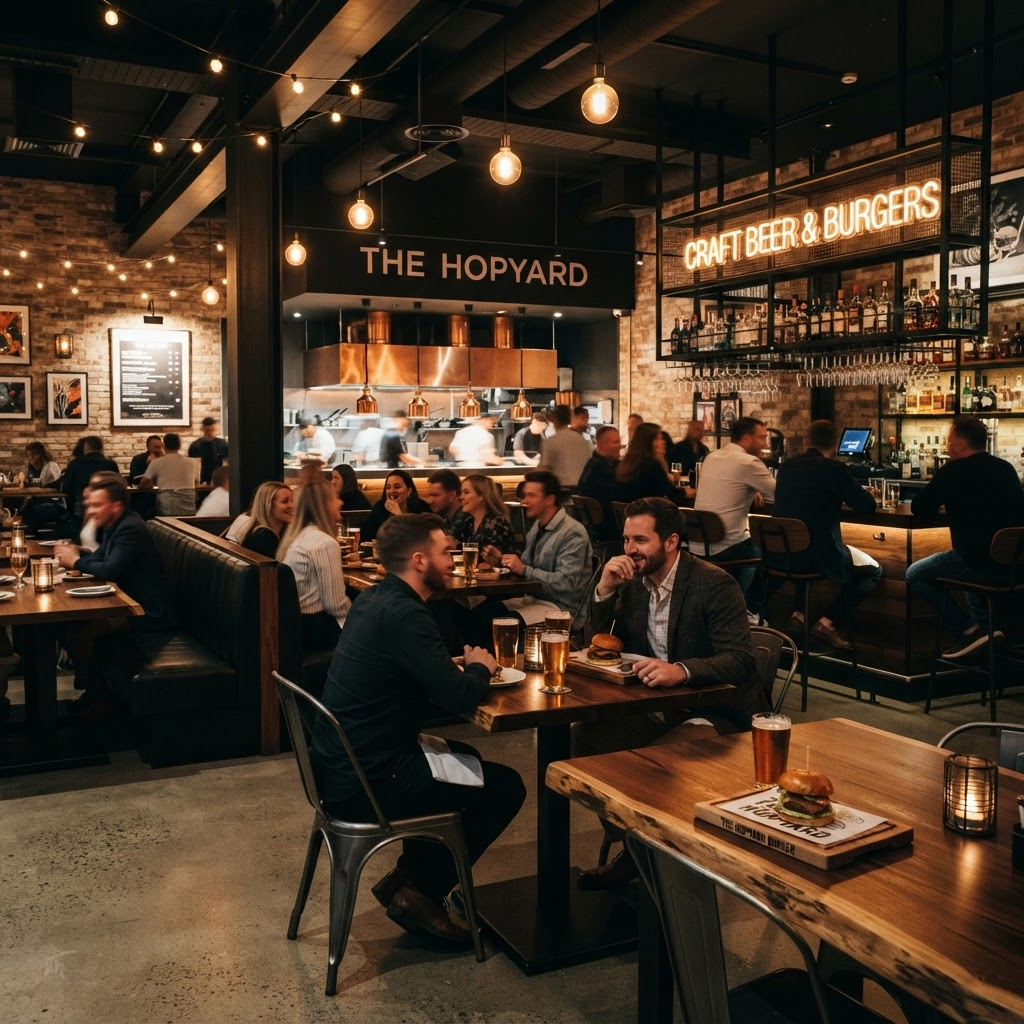 Ambiente aconchegante da Jota Hamburgers